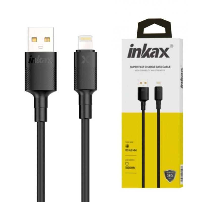 Cable Inkax Lightning 3.1A negro