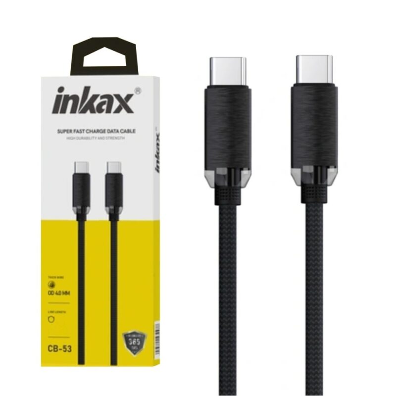 Cable Inkax USB-C / USB-C 240W 2m negro
